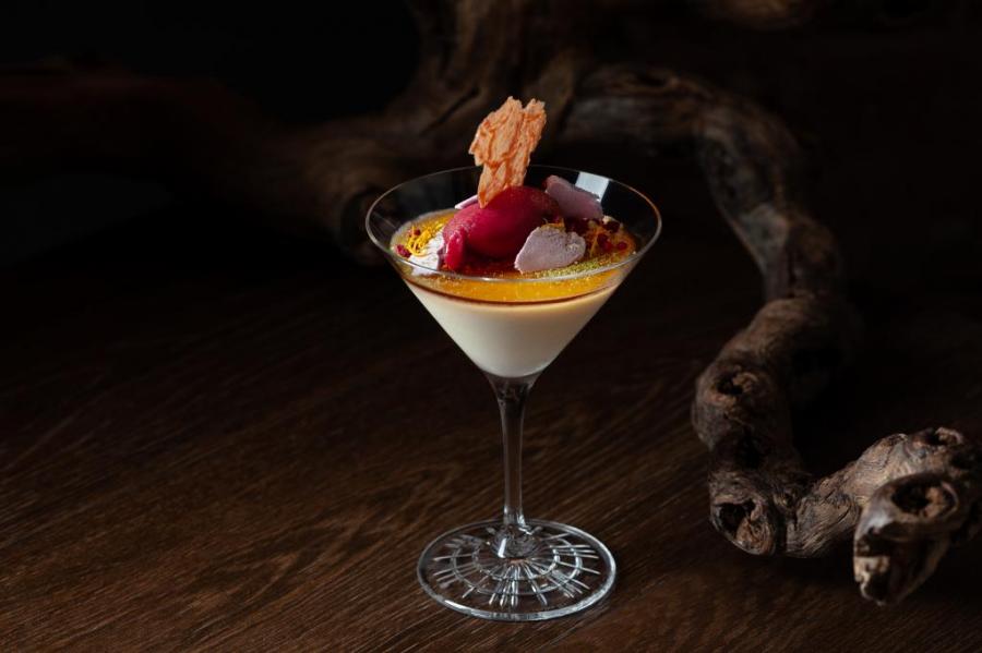 `Панна котта в цитрусовых тонах` в ресторан `Simple Wine & Bar` - официальное фото