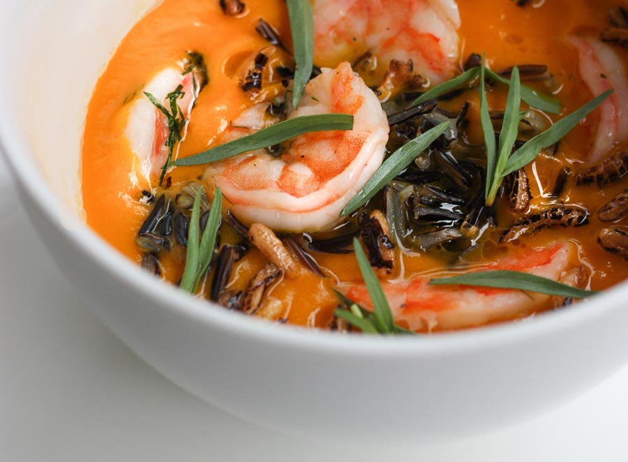`Тыквенный суп / воздушный рис / креветки` в ресторан `Uilliam’s` - официальное фото