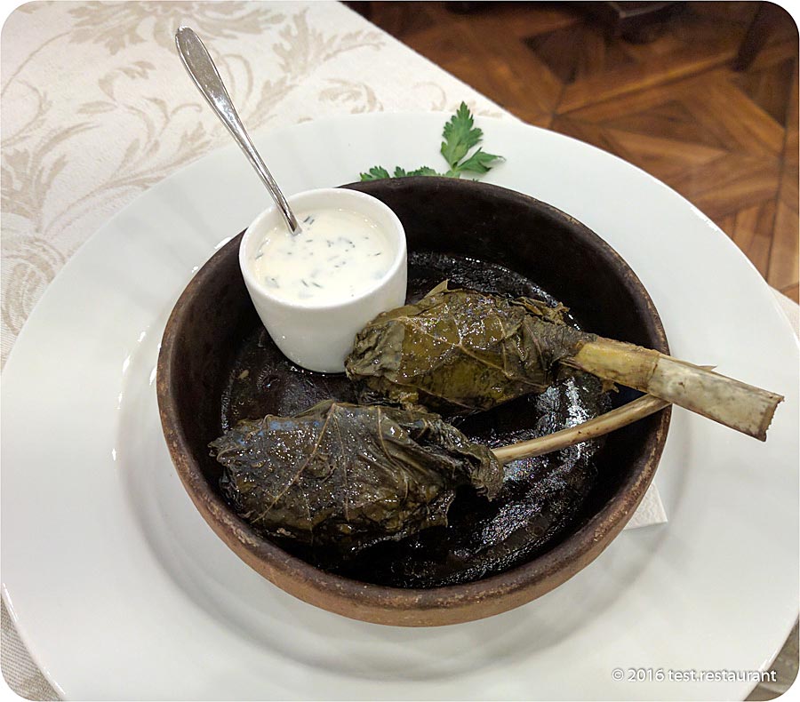 `Долма на косточке` в `Арагви` - фото блюда