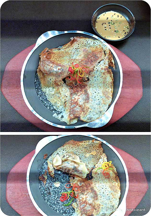 `Жареные гедза с угрем, пряным луком конфи и соусом унаги` в `KODO` - фото блюда