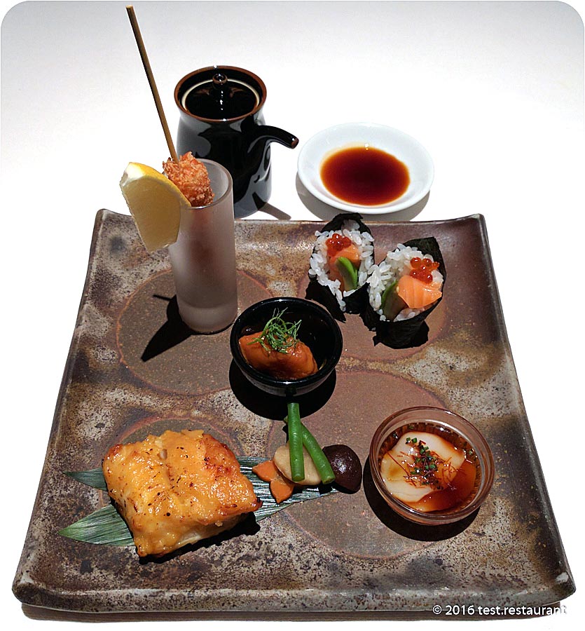 `Креветка "Канзури" в пикантном соусе "канзури"` в ресторан `Megu`