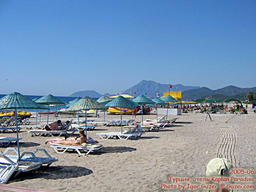 Пляж отеля Фестиваль Festival - Отель Каплан Парадайз (Turkey - Antalya - Kemer - Tekirova) 2005-06-22 10:20:03