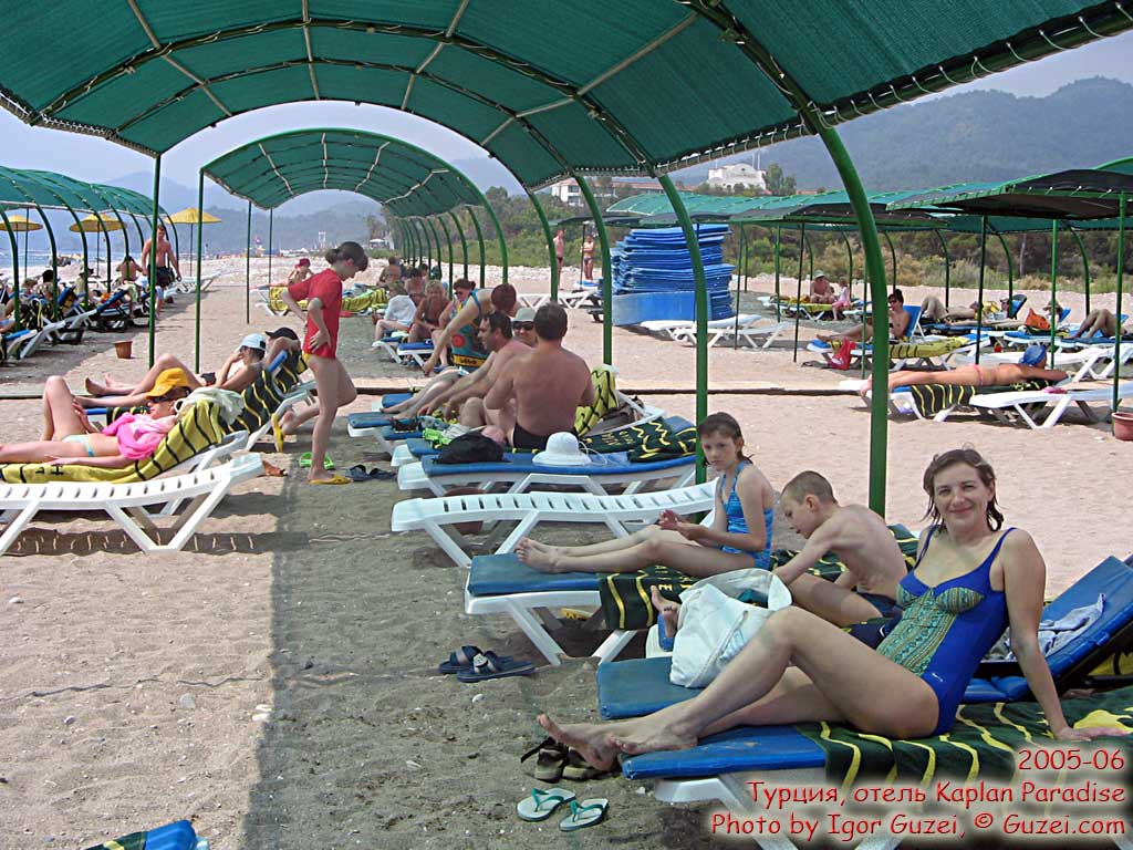 Пляж отеля Kaplan Paradise - Отель Каплан Парадайз (Turkey - Antalya - Kemer - Tekirova) 2005-06-10 10:47:00