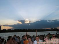 Закат над Химкинским водохранилищем - фото