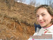 Татьяна Гузей на подъёмнике в Сорочанах - фото