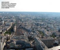 Вид с башни Монпорнас на Северный вокзал - фото