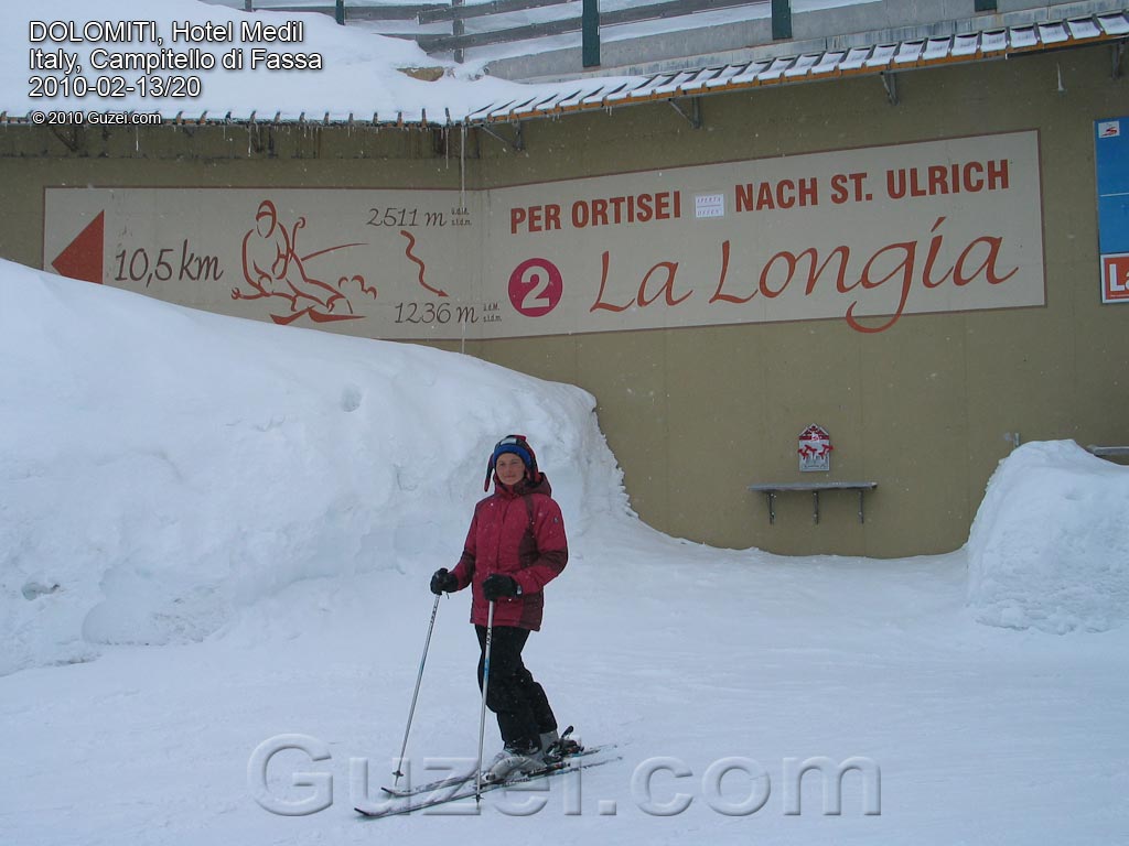 Seceda - 2518m - Горные лыжи в Италии 2010 (Италия, Кампителло ди Фасса) 2010-02-19 10:42:08