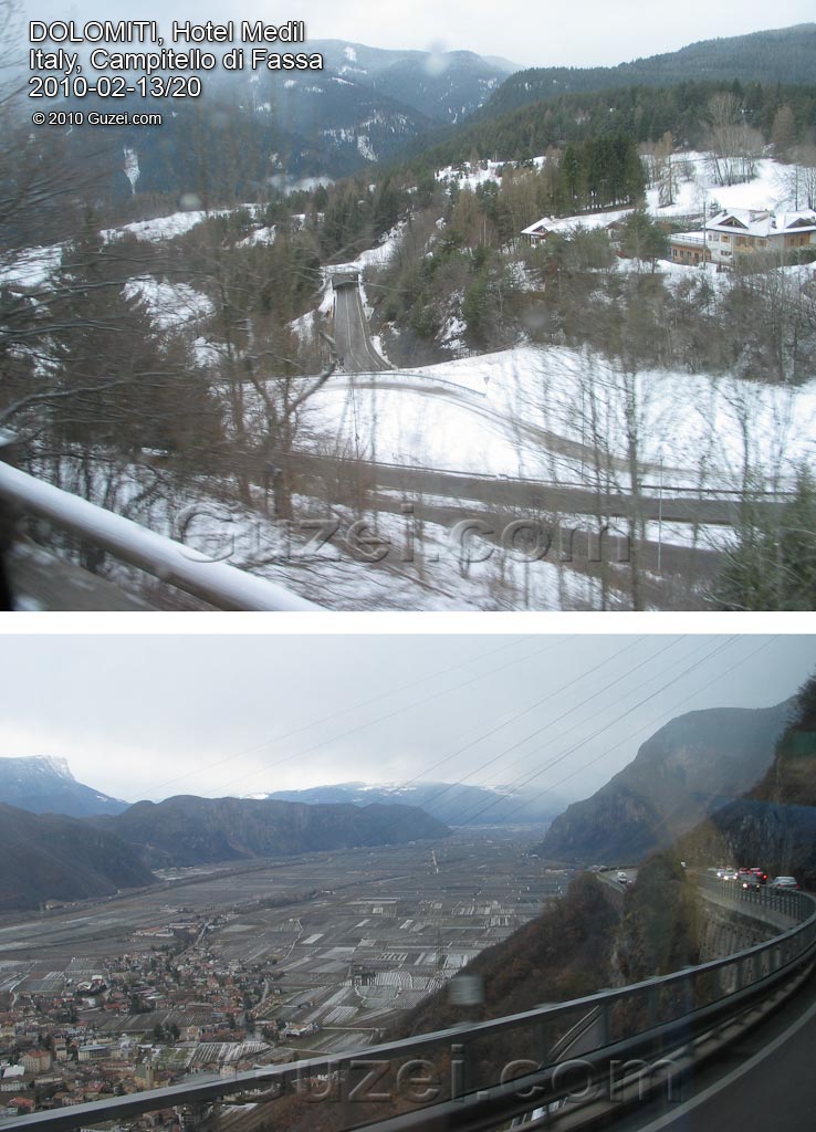 Горный серпантин - Горные лыжи в Италии 2010 (Италия, Кампителло ди Фасса) 2010-02-20 09:29:44