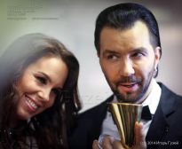 Денис Клявер с женой и Золотым Граммофоном :) - фото