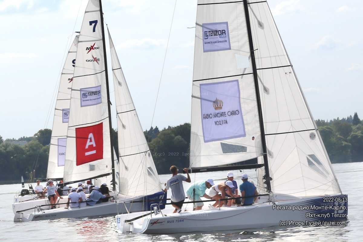 Лодки 9, 7 и 13 начинают гонку - Регата Радио Monte Carlo (Tenzor Sailing Club) 2022-08-13 15:07:08